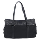 PRADA Shoulder Bag Nylon Black Silver Auth am13098A-3