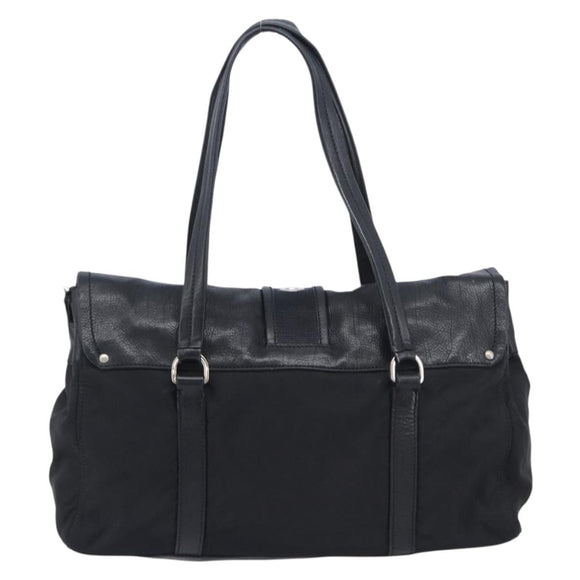 PRADA Shoulder Bag Nylon Black Silver Auth am13098A