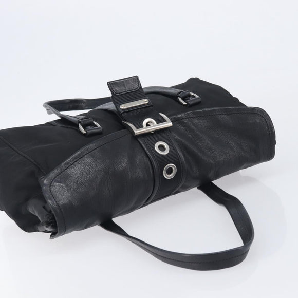 PRADA Shoulder Bag Nylon Black Silver Auth am13098A