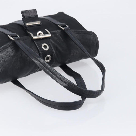 PRADA Shoulder Bag Nylon Black Silver Auth am13098A
