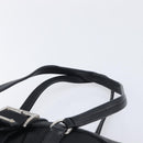 PRADA Shoulder Bag Nylon Black Silver Auth am13098A-8