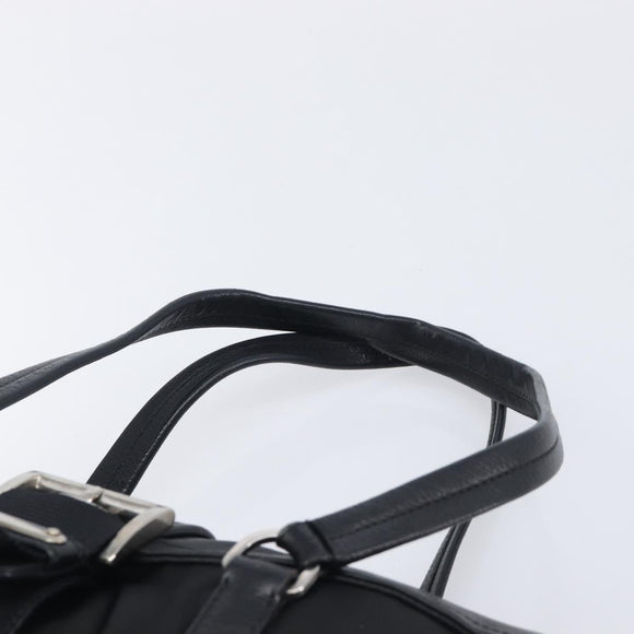 PRADA Shoulder Bag Nylon Black Silver Auth am13098A