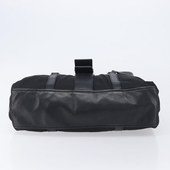 PRADA Shoulder Bag Nylon Black Silver Auth am13098A