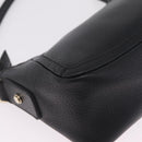 GUCCI Abbey Shoulder Bag Leather Black Gold Tone 130939 Auth am13107V-12
