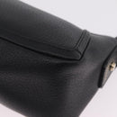 GUCCI Abbey Shoulder Bag Leather Black Gold Tone 130939 Auth am13107V-13