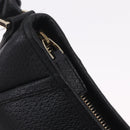 GUCCI Abbey Shoulder Bag Leather Black Gold Tone 130939 Auth am13107V-15
