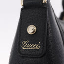 GUCCI Abbey Shoulder Bag Leather Black Gold Tone 130939 Auth am13107V-17
