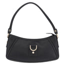 GUCCI Abbey Shoulder Bag Leather Black Gold Tone 130939 Auth am13107V-2