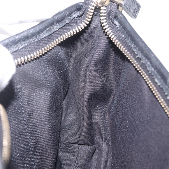 GUCCI Abbey Shoulder Bag Leather Black Gold Tone 130939 Auth am13107V