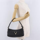 GUCCI Abbey Shoulder Bag Leather Black Gold Tone 130939 Auth am13107V-24