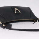 GUCCI Abbey Shoulder Bag Leather Black Gold Tone 130939 Auth am13107V-6