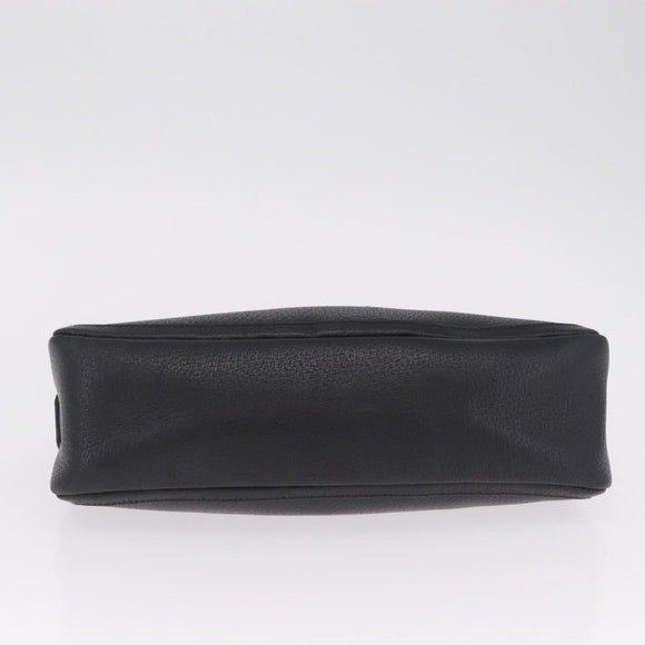 GUCCI Abbey Shoulder Bag Leather Black Gold Tone 130939 Auth am13107V