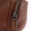 PRADA Hand Bag Leather Brown Silver Auth am13109SAV-17
