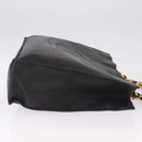 CHANEL COCO Mark Chain Tote Bag Lamb Skin Black Gold Tone CC Auth am13114V-4