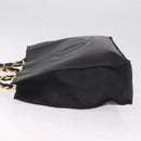 CHANEL COCO Mark Chain Tote Bag Lamb Skin Black Gold Tone CC Auth am13114V-5