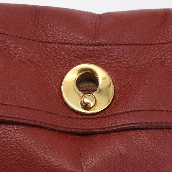 Saint Laurent Muse To Hand Bag Leather Brown Gold Tone 229680 Auth am13115A