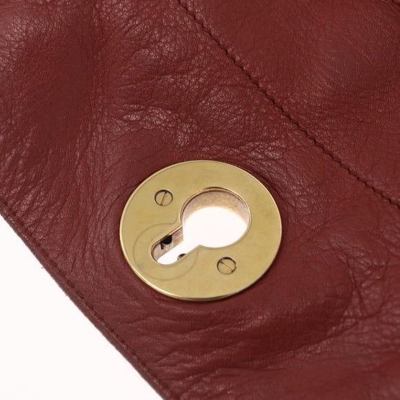 Saint Laurent Muse To Hand Bag Leather Brown Gold Tone 229680 Auth am13115A