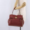 Saint Laurent Muse To Hand Bag Leather Brown Gold Tone 229680 Auth am13115A-28