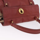 Saint Laurent Muse To Hand Bag Leather Brown Gold Tone 229680 Auth am13115A-6