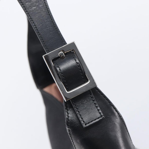 GUCCI Jackie Shoulder Bag Canvas Black Silver 001 3306 Auth am13126V