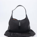 GUCCI Jackie Shoulder Bag Canvas Black Silver 001 3306 Auth am13126V-24