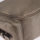 PRADA Shoulder Bag Leather Gold Silver Auth am13129V-11