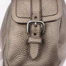 PRADA Shoulder Bag Leather Gold Silver Auth am13129V-16
