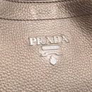 PRADA Shoulder Bag Leather Gold Silver Auth am13129V-17