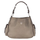 PRADA Shoulder Bag Leather Gold Silver Auth am13129V-2