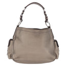 PRADA Shoulder Bag Leather Gold Silver Auth am13129V-3