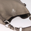 PRADA Shoulder Bag Leather Gold Silver Auth am13129V-6