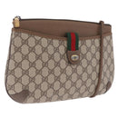 GUCCI GG Supreme Web Sherry Line Shoulder Bag PVC Brown 904 02 026 Auth am13133A-1