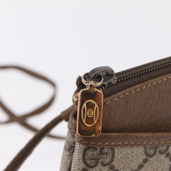 GUCCI GG Supreme Web Sherry Line Shoulder Bag PVC Brown 904 02 026 Auth am13133A