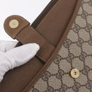 GUCCI GG Supreme Web Sherry Line Shoulder Bag PVC Brown 904 02 026 Auth am13133A-22