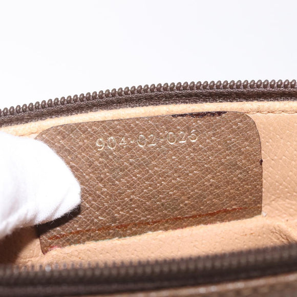 GUCCI GG Supreme Web Sherry Line Shoulder Bag PVC Brown 904 02 026 Auth am13133A