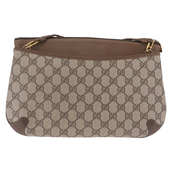 GUCCI GG Supreme Web Sherry Line Shoulder Bag PVC Brown 904 02 026 Auth am13133A