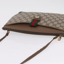 GUCCI GG Supreme Web Sherry Line Shoulder Bag PVC Brown 904 02 026 Auth am13133A-6