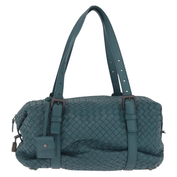Bottega Veneta INTRECCIATO Hand Bag Leather Green Auth am13135V