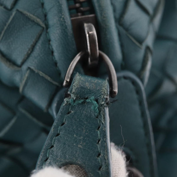 Bottega Veneta INTRECCIATO Hand Bag Leather Green Auth am13135V
