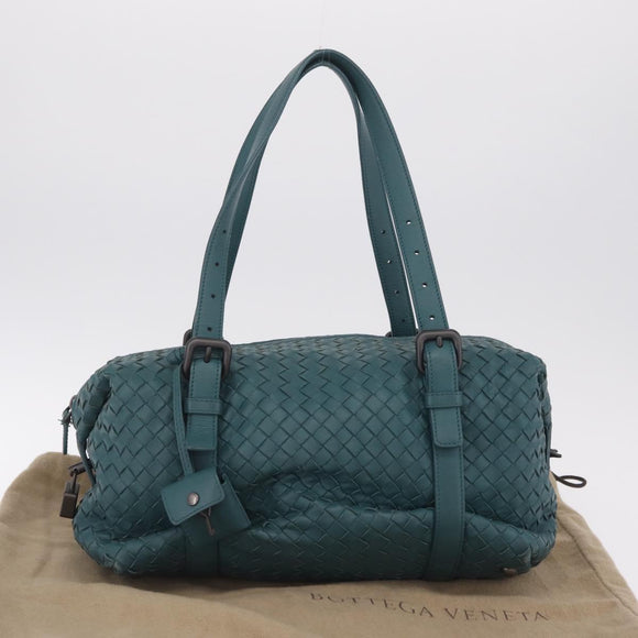 Bottega Veneta INTRECCIATO Hand Bag Leather Green Auth am13135V