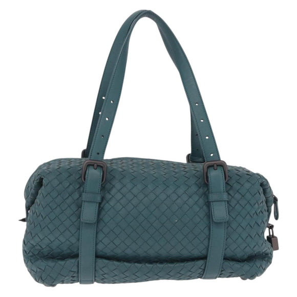 Bottega Veneta INTRECCIATO Hand Bag Leather Green Auth am13135V