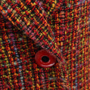 Saint Laurent Tweed Jacket Fur Multicolor Black Auth am13138V-10
