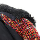 Saint Laurent Tweed Jacket Fur Multicolor Black Auth am13138V-17