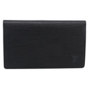 LOUIS VUITTON Epi Porte Cartes Credit Long Wallet Black M63212 LV Auth am13142A-2