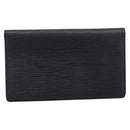 LOUIS VUITTON Epi Porte Cartes Credit Long Wallet Black M63212 LV Auth am13142A-3