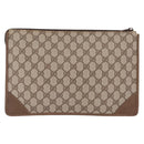GUCCI GG Supreme Clutch Bag PVC Beige 89 01 029 Auth am13143-3