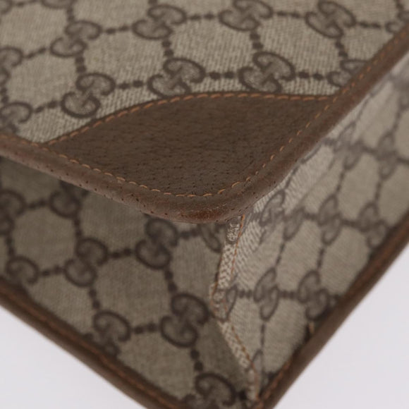GUCCI GG Supreme Clutch Bag PVC Beige 89 01 029 Auth am13143