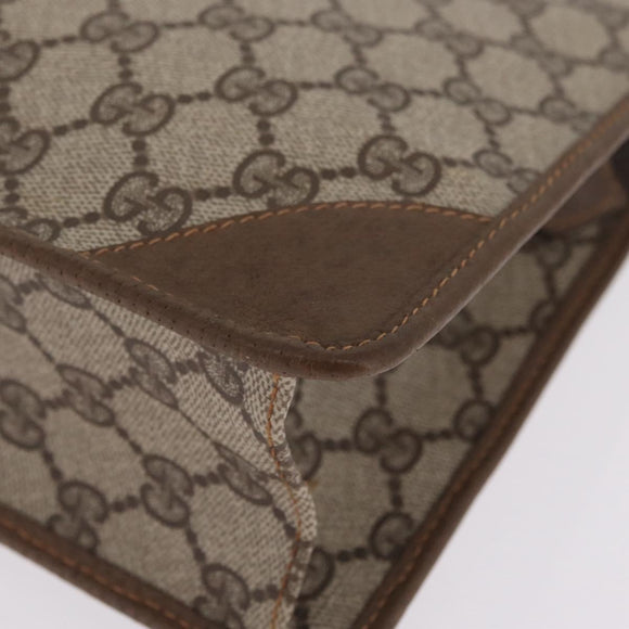 GUCCI GG Supreme Clutch Bag PVC Beige 89 01 029 Auth am13143