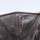 Christian Dior Trotter Canvas Clutch Bag Brown Gold Auth am13145-16