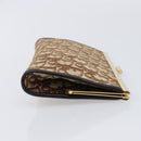 Christian Dior Trotter Canvas Clutch Bag Brown Gold Auth am13145-4